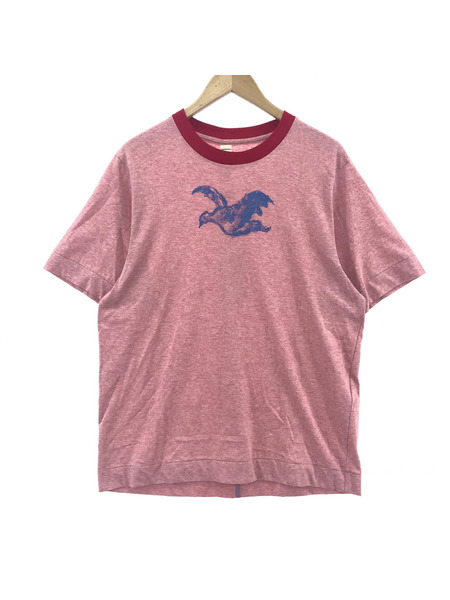 SHINYAKOZUKA 24SS A BIRD (RED METALLIC BLUE) リンガーTee S レッド