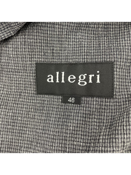 ジャケット allegri シアサッカー スタンドカラージャケット