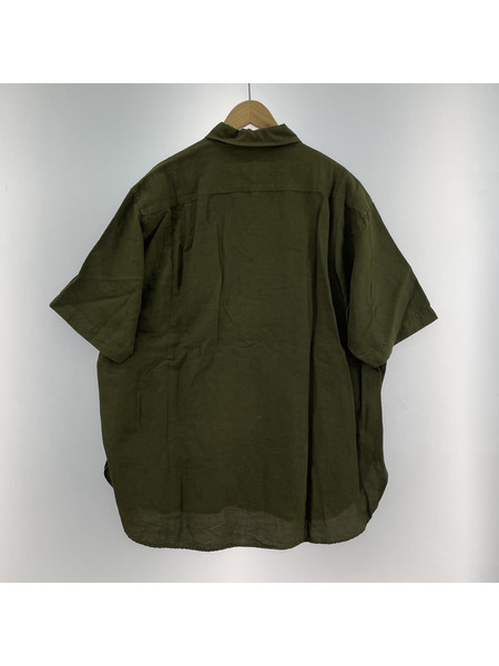 YOKO SAKAMOTO 24SS OPEN COLLAR SHIRT S/Sシャツ M オリーブ