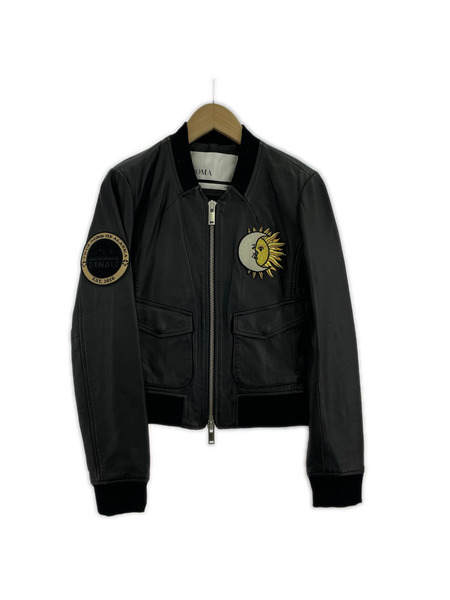 DOMA レザージャケット レザーブルゾン ワッペン