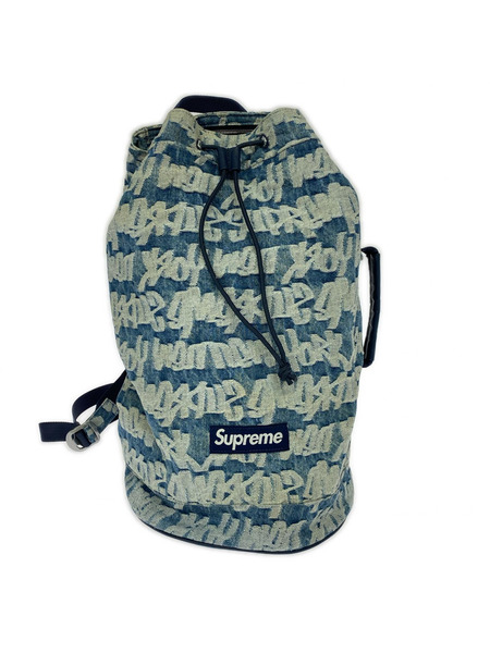 Supreme  22SS/Fat Tip Jacquard Denim Backpack