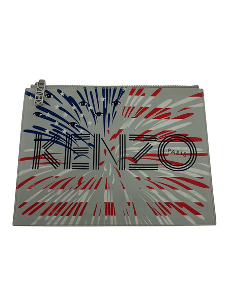 KENZO クラッチバッグ 灰 DA0156