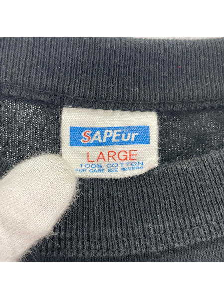 SAPeur 長袖Tシャツ・カットソー ×ビックリマン/黒/L