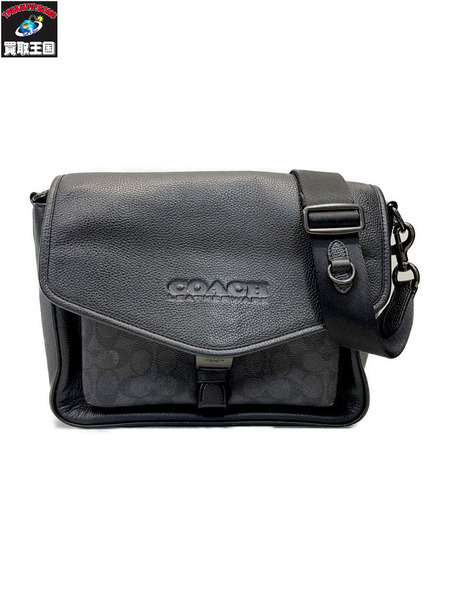 COACH チャーター メッセンジャー シグネチャーキャンバス