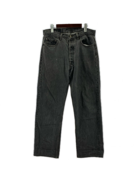 Levi's デニム・ジーンズ USA製 501-0658 先染メブラックデニムパンツ (W34)