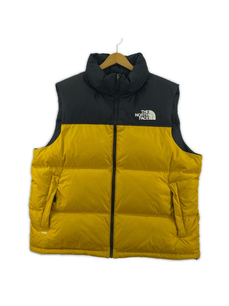 THE NORTH FACE ダウンベスト ツートン NF0A3JQQ sizeXLイエロー×ブラック