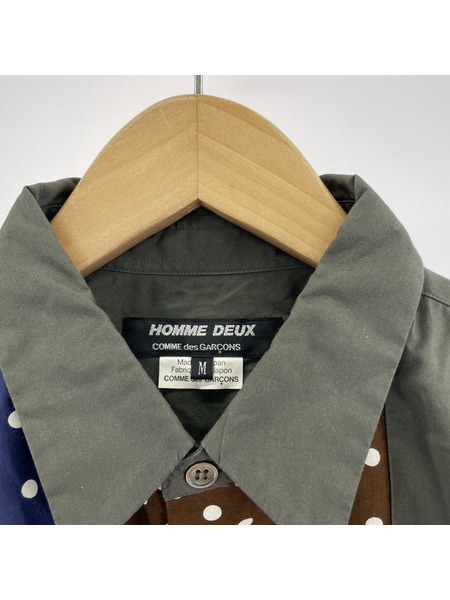COMME des GARCONS HOMME DEUX/ドットストライプシャツ/M/DQ-B045[値下]