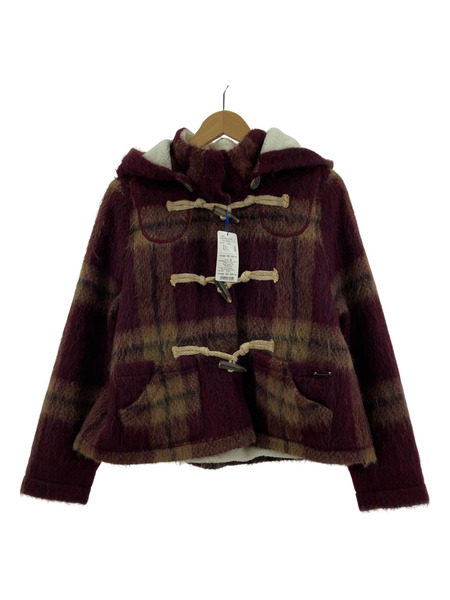 BARK CHECK DUFFLE COAT モヘア/アルパカ S