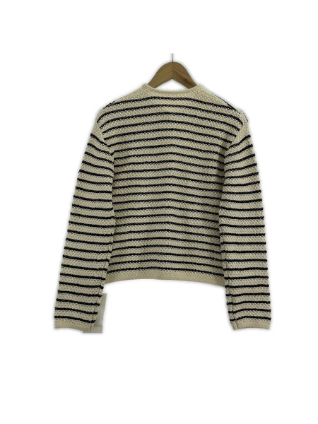 Mila Owen カーディガン 金ボタンショート丈ボーダー