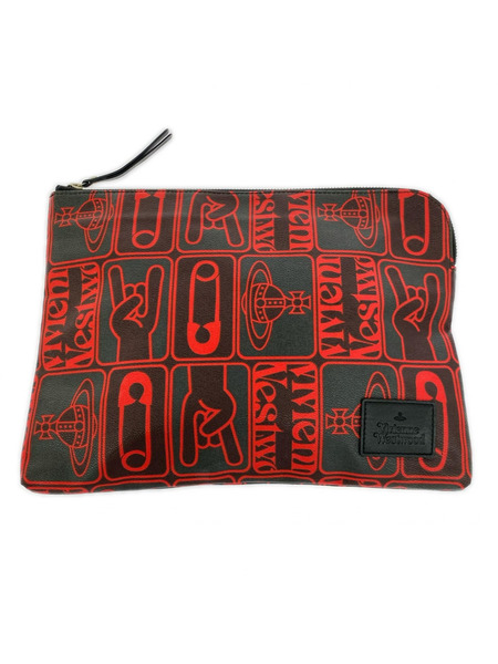 Vivienne Westwood ソノ他バッグ PVC/クラッチバッグ 赤黒