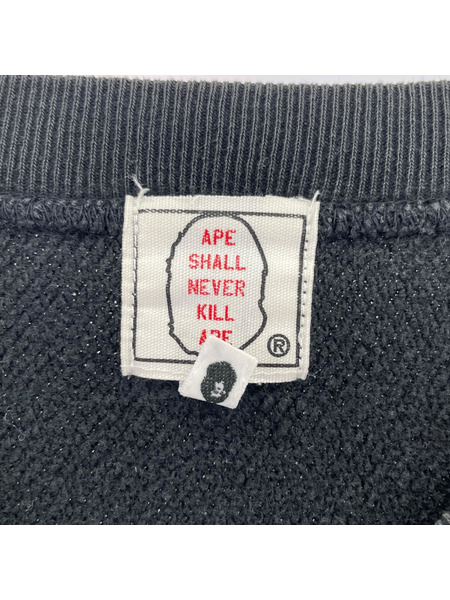 A BATHING APE 初期 BAPE CUTS スウェットシャツ 黒 (M)