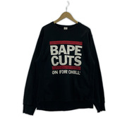 A BATHING APE 初期 BAPE CUTS スウェットシャツ 黒 (M)