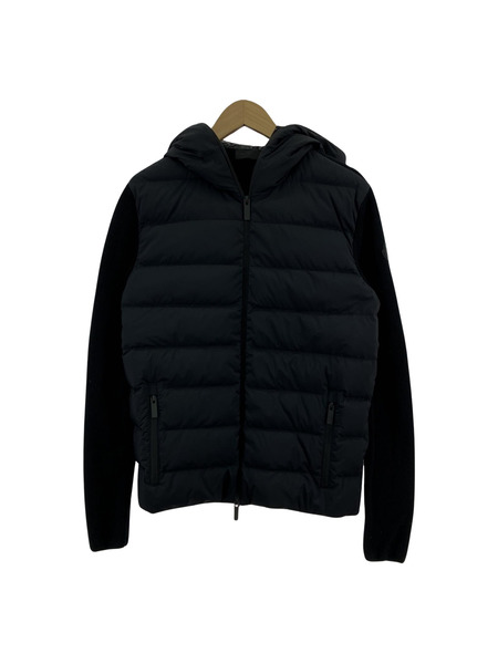 MONCLER 21AW CARDIGAN TRICOT ニット切替 ダウンジャケット 紺黒 S