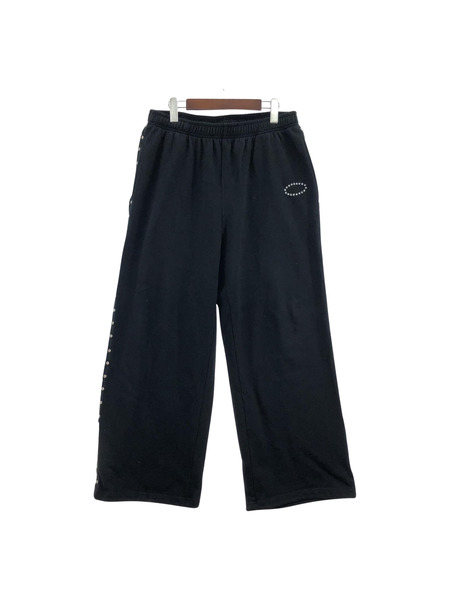 AFB STUDDED BAGGY SWEAT PANTS L ブラック