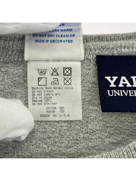 Champion 半袖Tシャツ・カットソー USA製 T1011 YALE TEE グレー (L)
