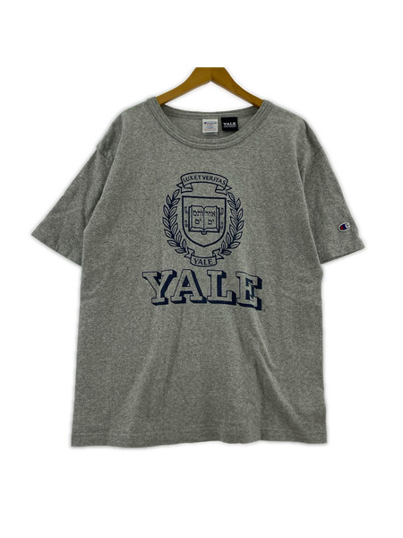 Champion 半袖Tシャツ・カットソー USA製 T1011 YALE TEE グレー (L)