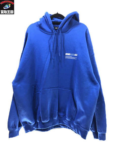 WIND AND SEA/19AW/SEA(BP)HOODIE/L/青//ウィンダンシー｜商品番号