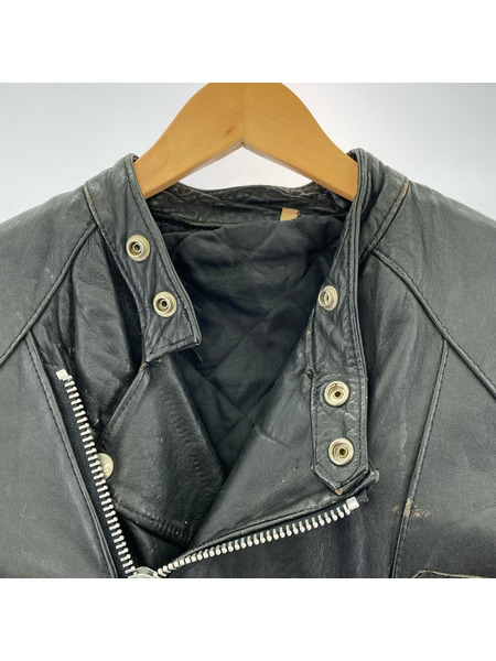 G'MAC Patted Riders Jacket ライダースジャケット 黒 (38)