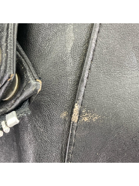 G'MAC Patted Riders Jacket ライダースジャケット 黒 (38)