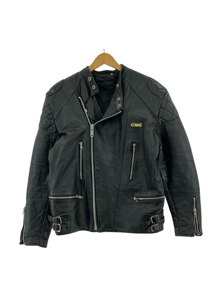 G'MAC Patted Riders Jacket ライダースジャケット 黒 (38)