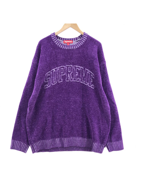 Supreme Contrast Arc Sweater Purple XXL