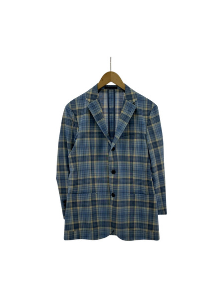 BURBERRY BLACK LABEL 2Bテーラード チェック 青（M）