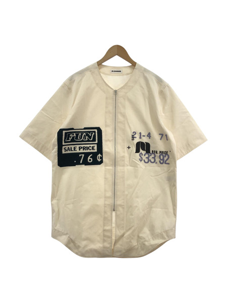 JIL SANDER  22ss Patched Baseball Shirt 46 ホワイト