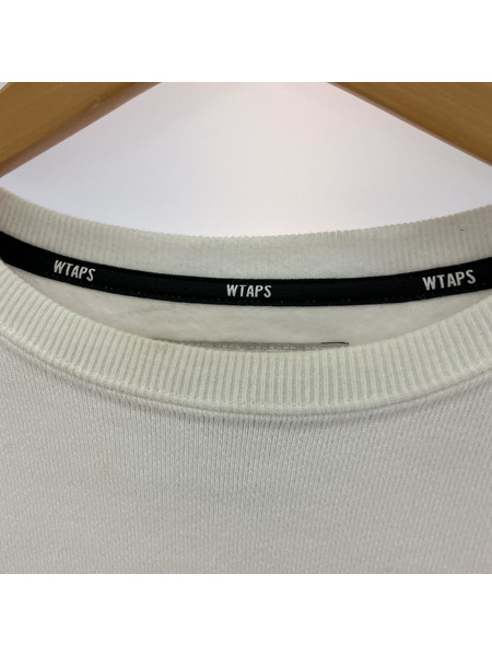 WTAPS SWEATER COTTON スウェットシャツ (2) 242ADT-CSM22 ホワイト