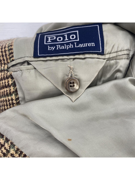 POLO RALPH LAUREN USA製 段返リ3B ツイード テーラードジャケット(39)