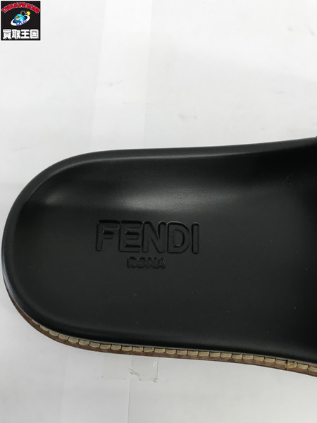 FENDI/Rubber Slides/サンダル/ブラック/7×1148