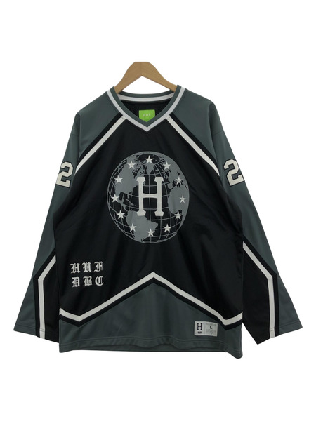 HUF Center Ice Hockey Jersey L／S V-Neck KN00408/グレー/L[値下]