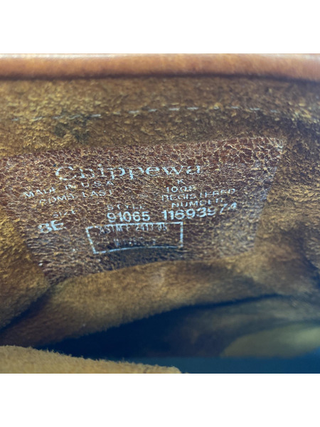 90-00s Chippewa 白タグ 91065/ショートエンジニアブーツ (8E) 茶