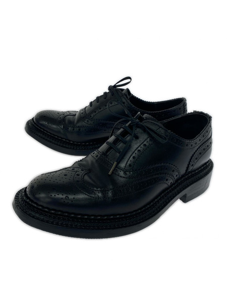 スニーカー ウイングチップ レザーシューズ