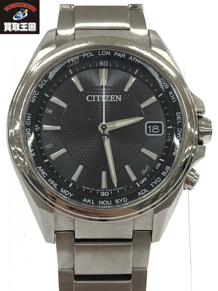 CITIZEN シルバーカラー ステンレス ATTESA 腕時計 電波ソーラー [値下]