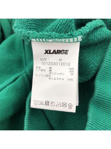 XLARGE ロゴパーカー M 緑