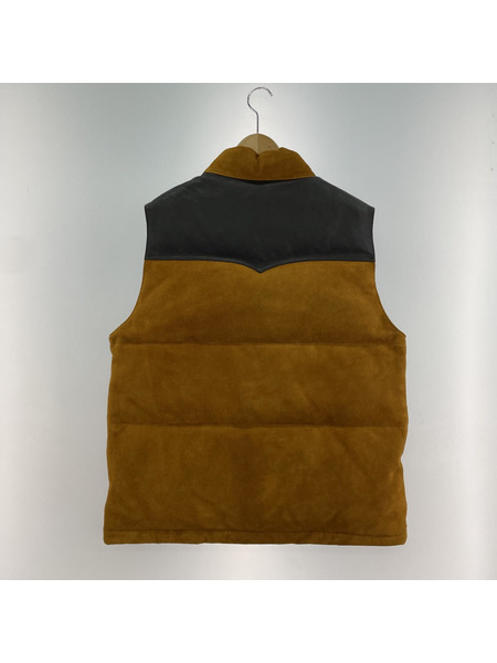 JOE McCOY ROUGHOUT DOWN VEST スウェード ヨーク切替ダウンベスト 42