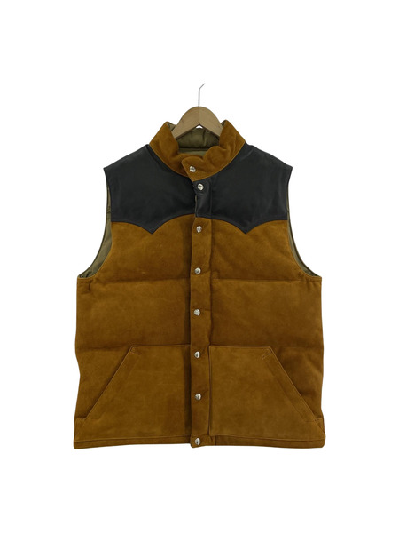 JOE McCOY ROUGHOUT DOWN VEST スウェード ヨーク切替ダウンベスト 42