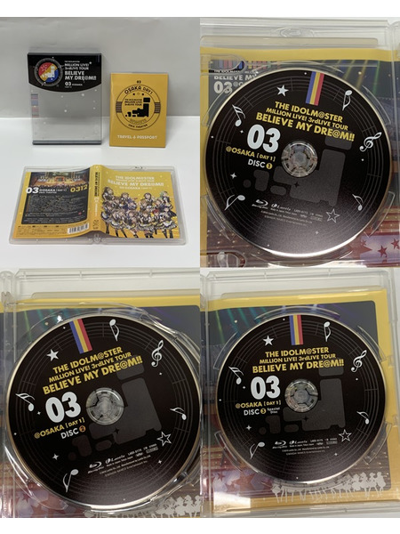 BD THE IDOLM@STER MILLION LIVE! 3rdLIVE TOUR BELIEVE MY DRE@M!! LIVE Blu-ray 全7巻セット 開封品 アイドルマスター ミリオンライブ! ミリマス