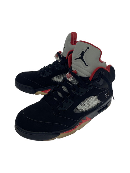 Supreme×NIKE Air Jordan 5 Retro 27cm ブラック[値下]