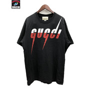 GUCCI ブレードロゴプリントTシャツ（M)