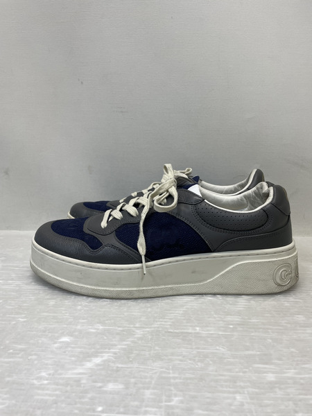 GUCCI インターロッキングG キャンバス×レザー ローカットスニーカー 9
