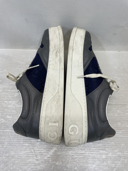 GUCCI インターロッキングG キャンバス×レザー ローカットスニーカー 9