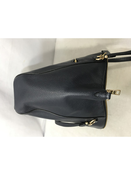 ショルダーバッグ レザー/2WAY/紺