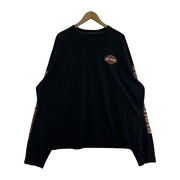 old harley davidson sleeve logo l/s te 黒 2XL