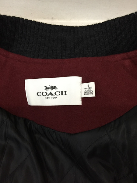 COACH/ワッペンスタジャン/S/レッド