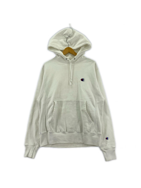 Champion パーカー REVERSE WEAVE 白(S)