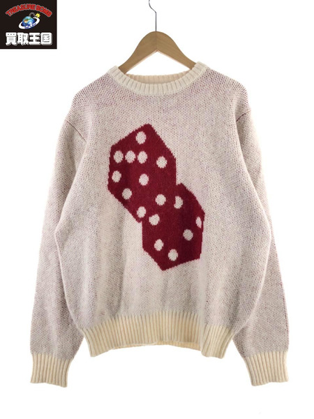 STUSSY DICE MOHAIR SWEATER SIZE:M モヘア混 [値下]｜商品番号