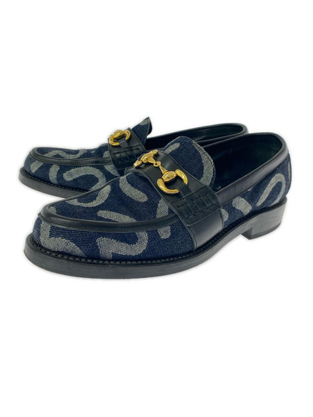 EVISU シューズ カモメ総柄 ビットローファー