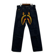 A BATHING APE　WGM SHARK DENIM PANT シャークモチーフ