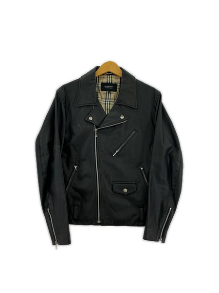 BURBERRY BLACK LABEL ライダース ダブルライダースジャケット 黒 M